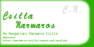 csilla marmaros business card